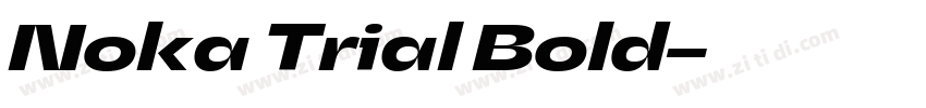 Noka Trial Bold字体转换